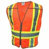 Ge Orange 5 POINT Breakaway Safety Vest, 5 Pockets XL GV084OXL